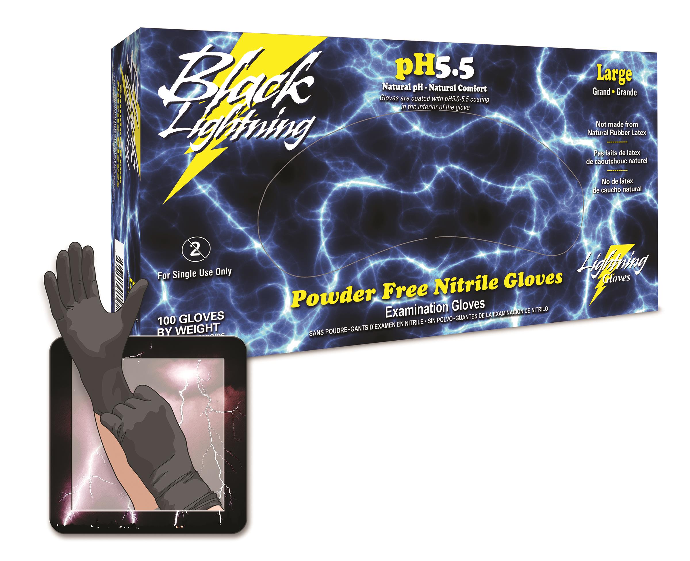 BLACK LIGHTNING POWDER FREE NITRILE - Disposable Gloves